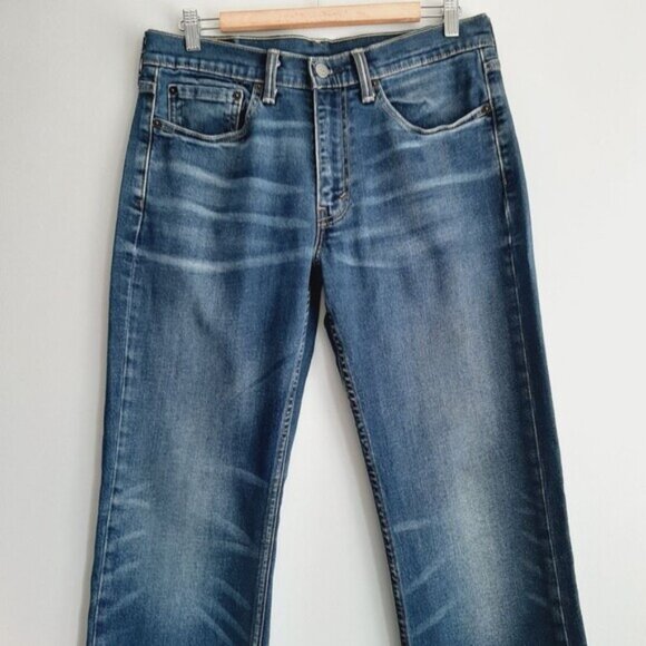 LEVI'S 514 Straight Fit Medium Wash Blue Jeans Men's Sz 32 - Picture 3 of 14